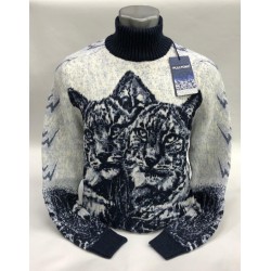 Женский свитер с котами 130-001
