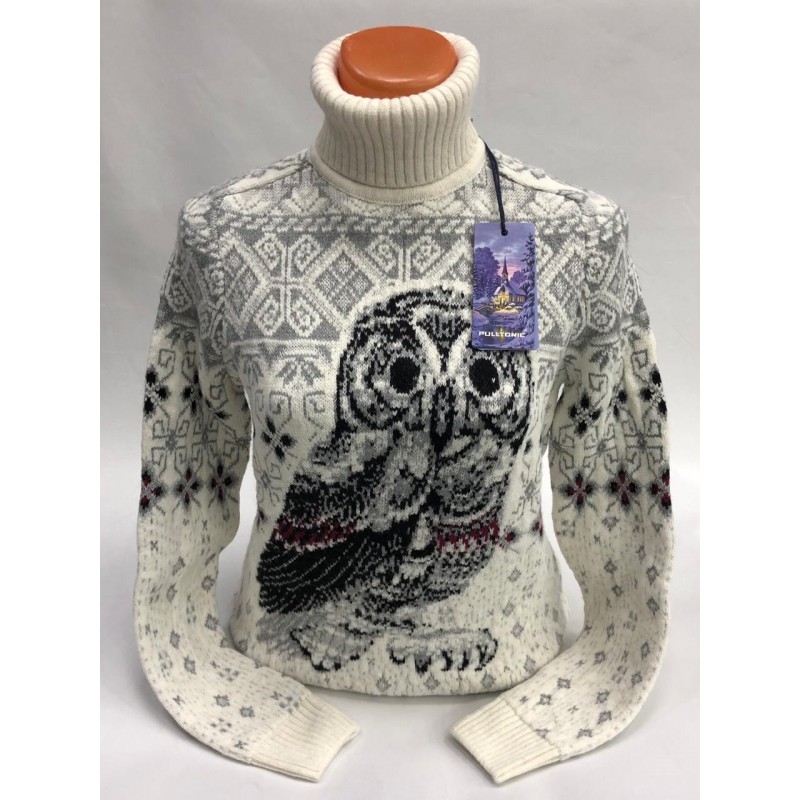 Новогодний свитер с совами