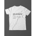 Прикольная мужская футболка с принтом Grandpa noun/Смешная с надписям для дедушки