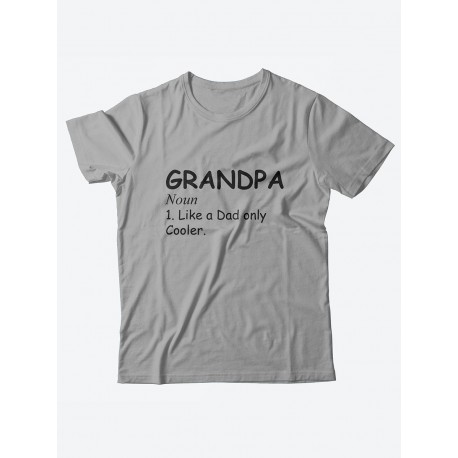 Прикольная мужская футболка с принтом Grandpa noun/Смешная с надписям для дедушки
