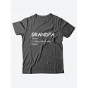 Прикольная мужская футболка с принтом Grandpa noun/Смешная с надписям для дедушки