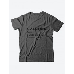 Прикольная мужская футболка с принтом Grandpa noun/Смешная с надписям для дедушки
