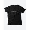 Прикольная мужская футболка с принтом Grandpa noun/Смешная с надписям для дедушки