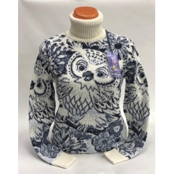 Женский свитер с совой 130-135