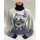 Женский свитер с котами 130-165