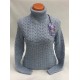 Женский розовый свитер 140-04