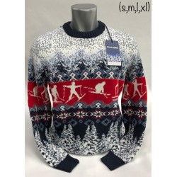 Шерстяной свитер с лыжниками 220-154