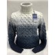 Мужской свитер синий с белым 230-313