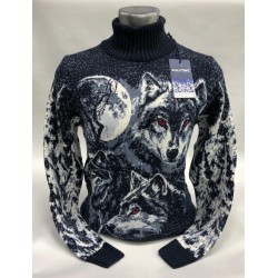 Мужской свитер с волком 230-388