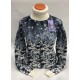 Мужской свитер с заснеженным лесом 230-390