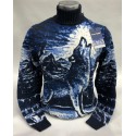 Мужской свитер с волком 230-397