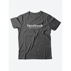 Футболка со своим принтом для настоящего мужчины/Мужской с надписью Facebook