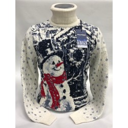 Мужской свитер со снеговиком 230-422