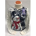 Женский свитер со снеговиком 130-111