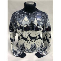Мужской свитер с бегущими оленями 230-425