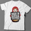 Футболка с изображением матрешки "Made in Russia (Сделано в России)"