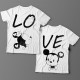 Парные футболки для влюбленных "LO" (Лю-) и  "VE" (-бовь)
