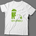 Прикольная футболка с надписью "Android"