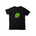 Прикольная, смешная мужская футболка с принтом "Лягушка"
