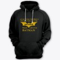 Прикольная толстовка с капюшоном с надписью "Always be yourself unless you can be batman..."