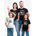 Парные футболки для всей семьи оверсайз с принтом